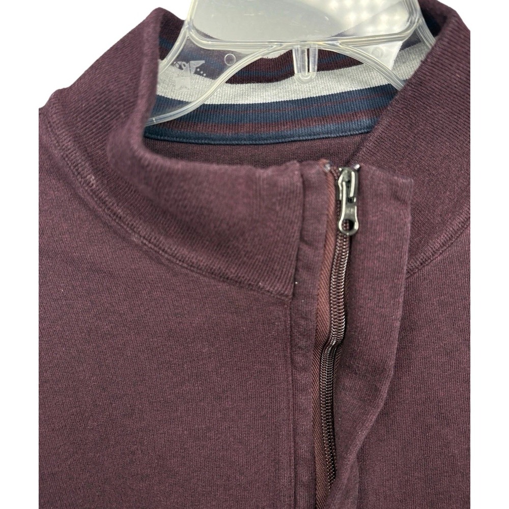 UNTUCKit Corral Mens XXX Large 3XL Red Maroon 1/4 Zip Mock Neck Pullover Sweater - Picture 3 of 9
